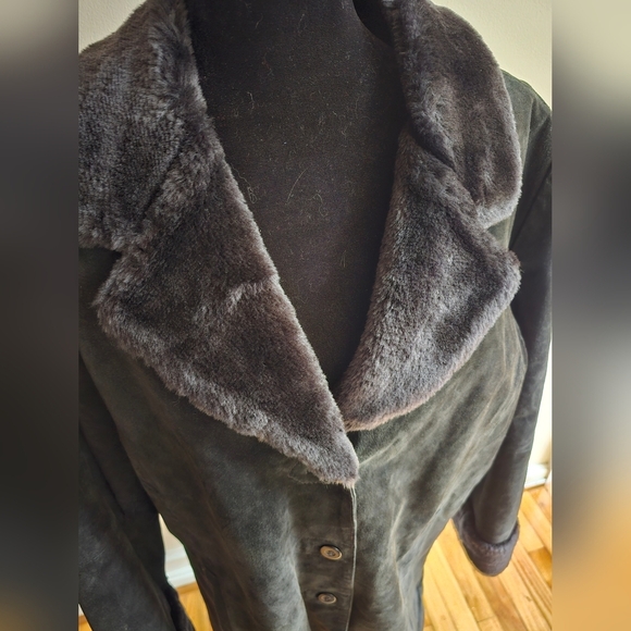 Women's Soft Leather Pacific Rose Coat - Black, Size XL - Vintage - Picture 3 of 9